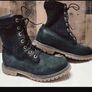 Timberland open crochet 6" weave